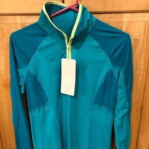 Lululemon Trail Bound 1/2 Zip Blue Tropics